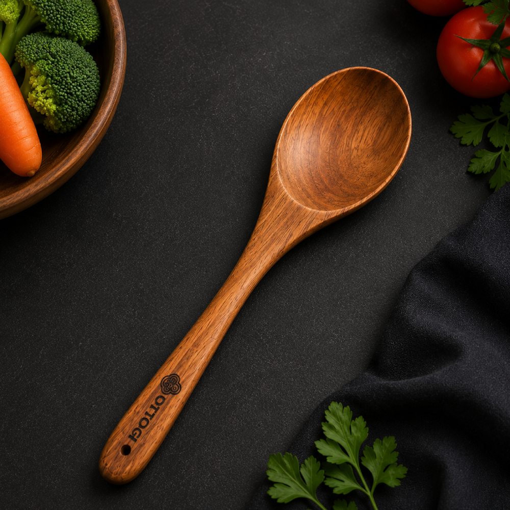 Premium Wooden Spoon & Spatula Set | Natural Wooden Cooking & Serving Utensils | Eco-Friendly Kitchen Tools