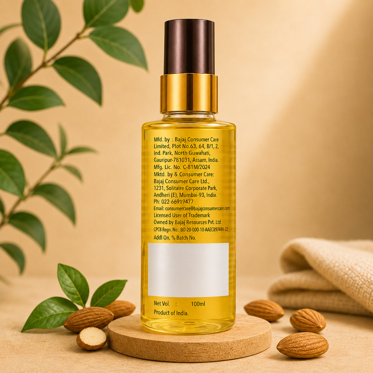 Bajaj Almond Drops Hair Serum | Vitamin E | 48 Hours Frizz Control | Smooth & Shiny Hair