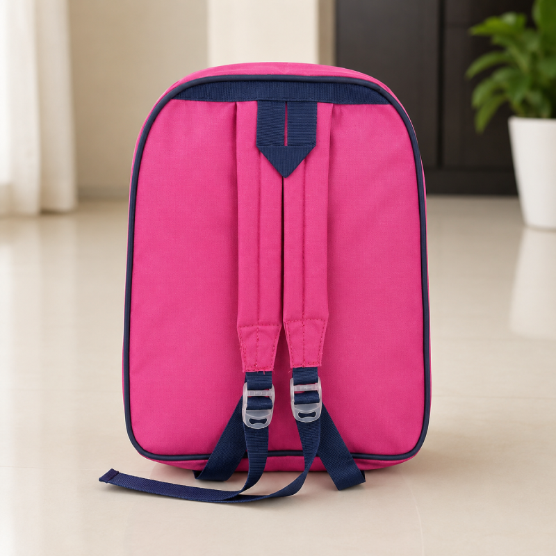 Funny Kids Barbie School Backpack for Girls | Lightweight Kids School Bag with Front Zip Pocket & Side Bottle Pocket | Pink