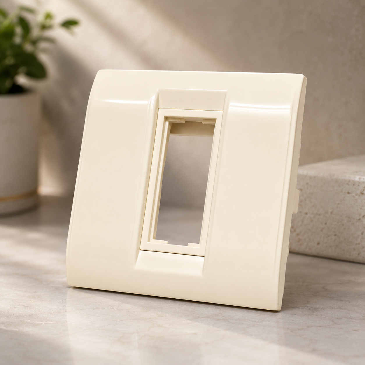 Vinayak 1 Module Modular Plate | Premium Polycarbonate Wall Plate | Viyona V-Five Series