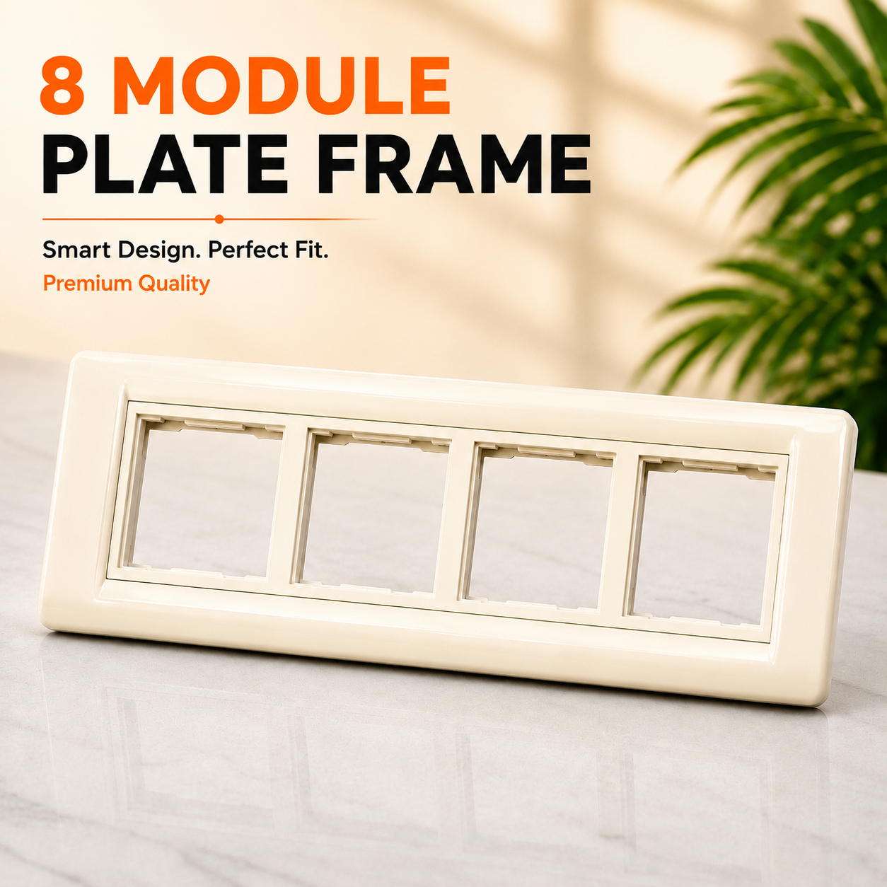 Vinayak 8 Module Plate Frame | Premium Polycarbonate Modular Frame | Viyona V-Five Series