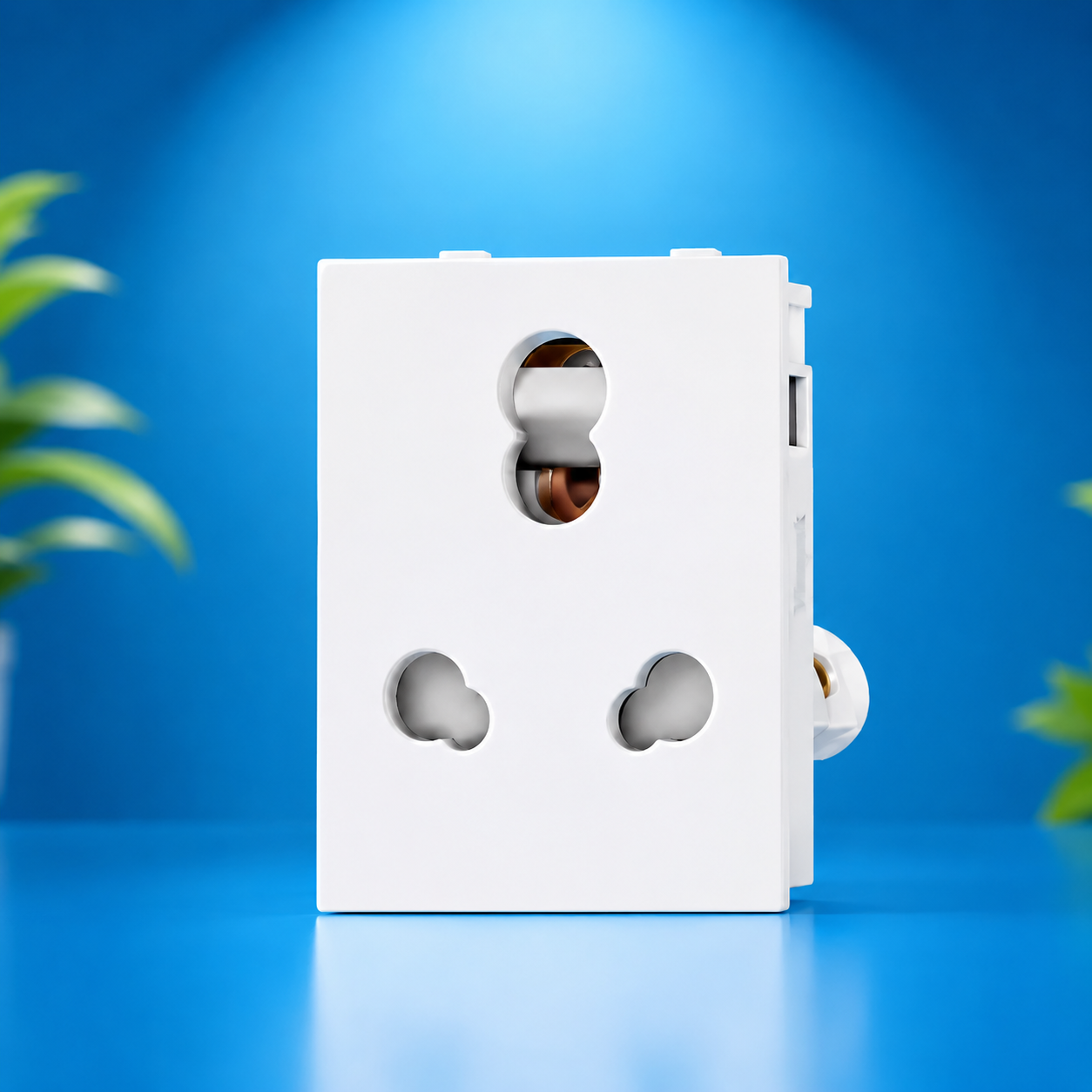 Vinayak Classic 6A/16A Twin Socket, Durable and Stylish Electrical Outlet for Home and Office