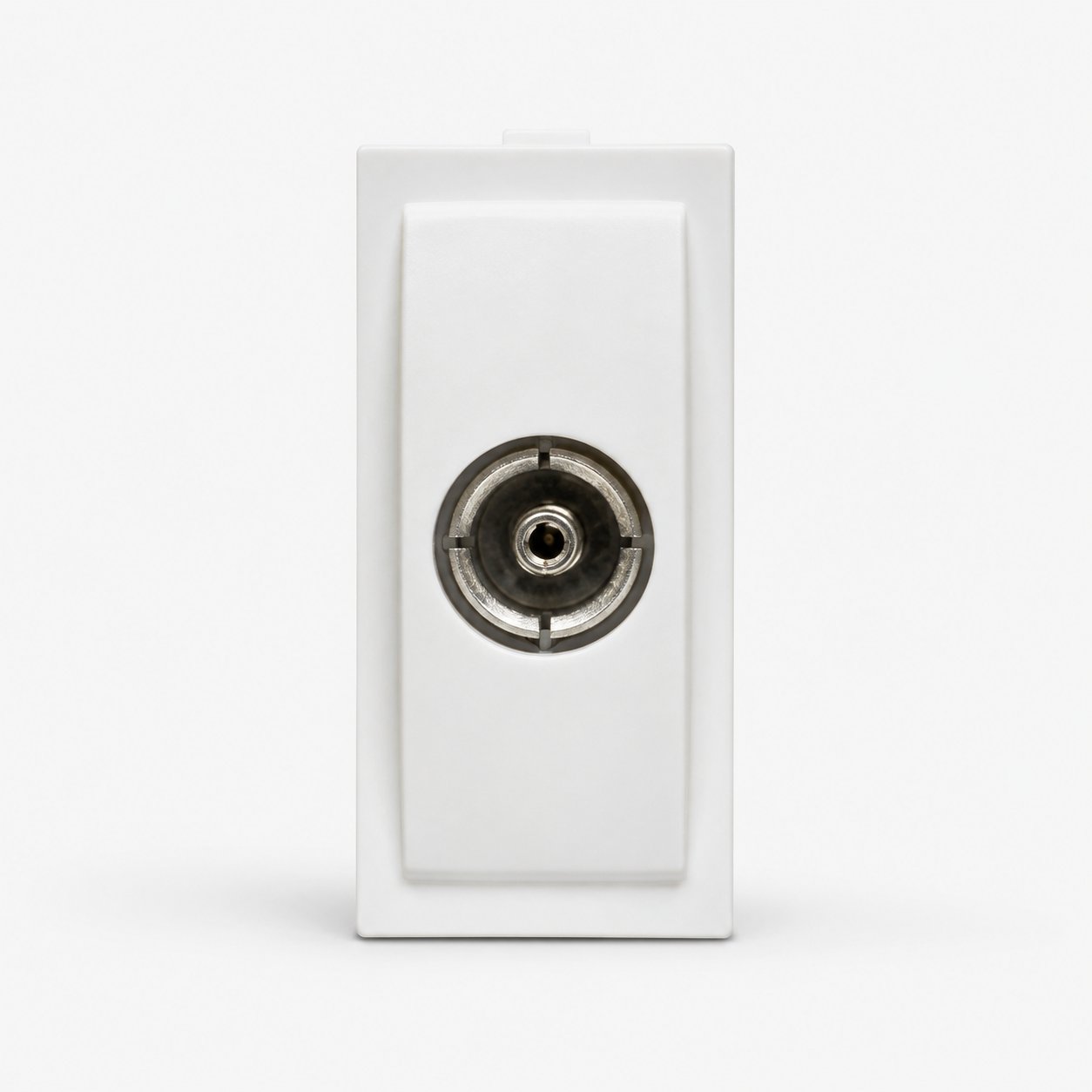 Vinayak Modular TV Coaxial Socket | TV Antenna Connector Module | White TV Socket